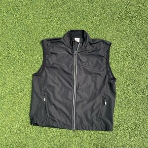 Vintage 90s Black Nike polyester windbreaker vest